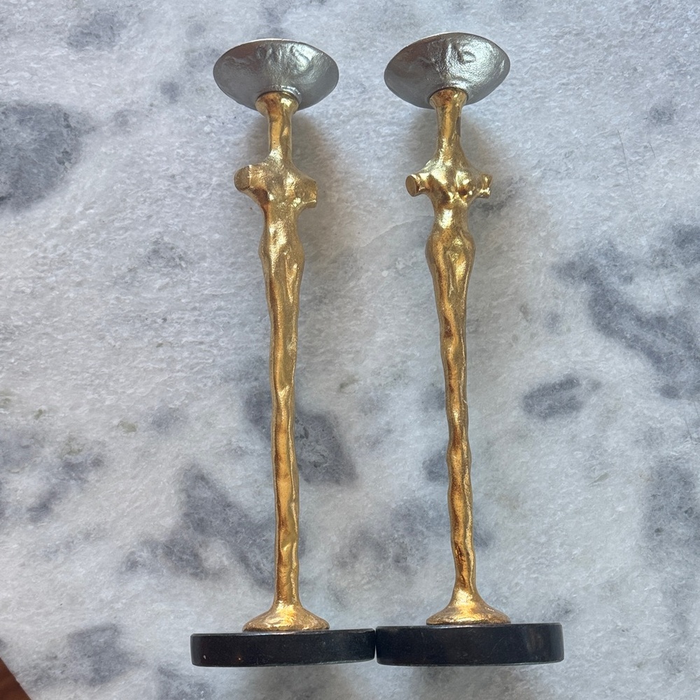 Michael Aram Adam and Eve Candle Holders - a Pair